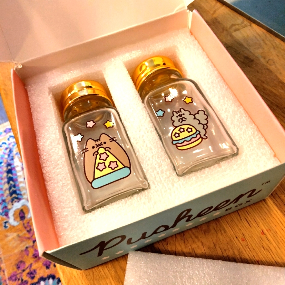 NIB RARE manufacturer defect Pusheen salt and pepper shakers
